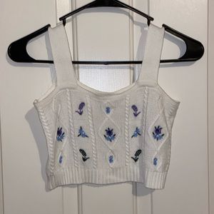 Crochet Floral Crop Top